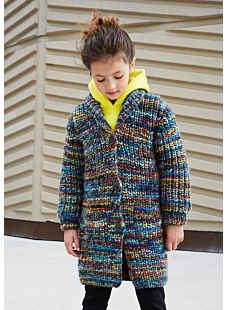 Manteau côtes perlées