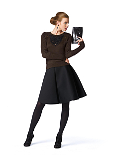 Pull col dentelle Simine