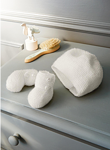 Ensemble bonnet et chaussons Charlie