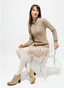 Pull col rond Cannelle