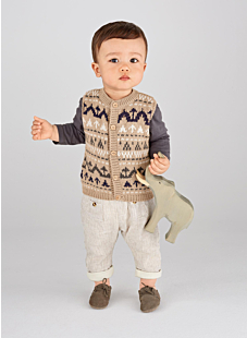 Gilet jacquard sans manches