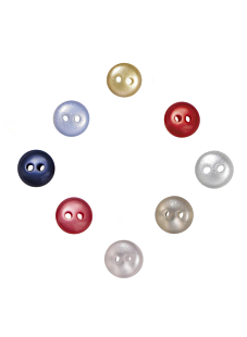 Lot de 7 boutons boule effet nacré Ø 9mm