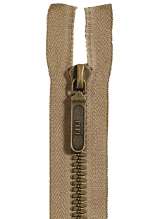 Fermeture séparable beige