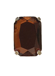 Lot de 4 pierres en verre Chocolat