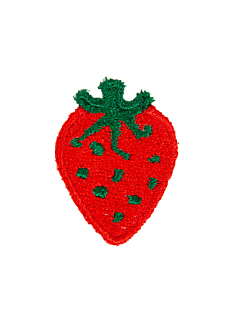 Lot de 2 écussons brodés Fraise