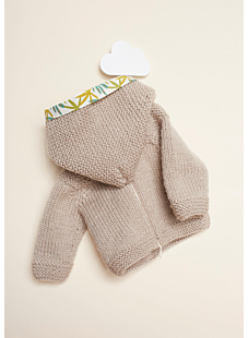 Pull à capuche zippé dos