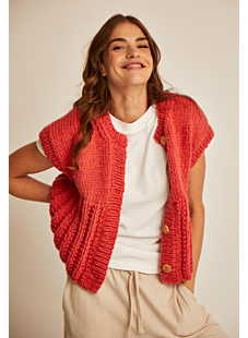 Gilet sans manches point fantaisie Angela