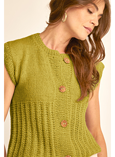 Gilet sans manches point fantaisie Inoa