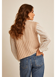 Gilet sans manches point fantaisie Eve