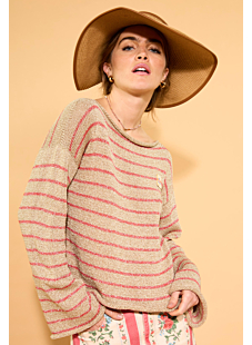 Pull rayé col bateau Diana
