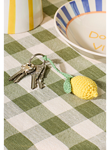 Breloque de sac en crochet Citron