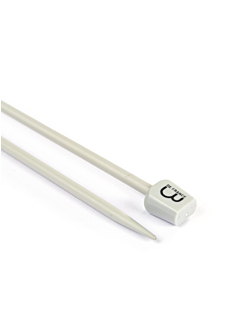 Aiguilles droites aluminium gris, 50 cm n°4.5