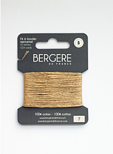 Fil à broder mastic 100 % coton, 10 mètres, Bergère de France