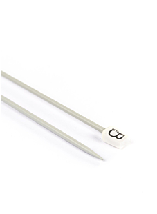 Aiguilles droites aluminium gris, 40 cm n°3