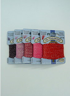 Fil à broder Tonkin boite de 5 cartes de 10 m assortiment 5