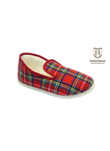 Charentaise écossais rouge Taille 35