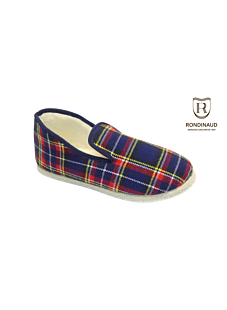 Charentaise écossais marine Taille 39