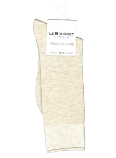 Chaussettes hautes modal cachemire EcruT39/41