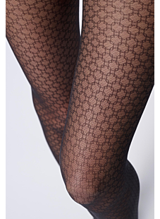 Collant géométrique semelle résistante noir Taille 1- 2