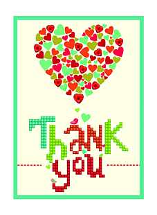 Kit broderie diamant Carte de voeux Thank You