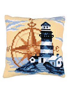 Kit coussin au point de croix Marine