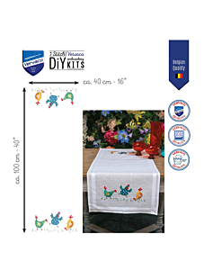 Kit chemin de table poulets colorés