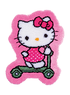 Tapis à points noués Hello Kitty 65 x 85 cm