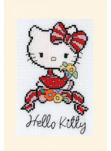 Lot de 3 cartes à broder Hello Kitty