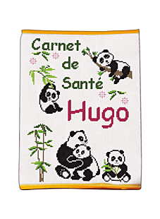 Carnet de santé à broder Panda 16 x 24 cm