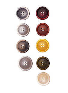 Lot de 6 boutons Ø 25 mm Kaki