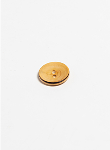 Lot de 6 boutons incurvés en buis Ø20 mm naturel
