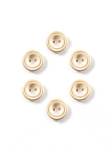 Lot de 6 boutons dorés blanchis Ø 18 mm