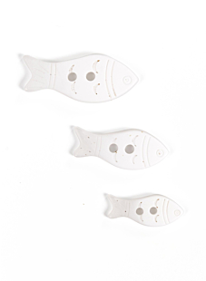 Lot de 3 boutons poissons assortis