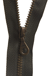 Fermeture séparable kaki/bronze 45 cm