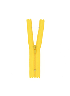 Fermeture nylon non séparable jaune, 55 cm