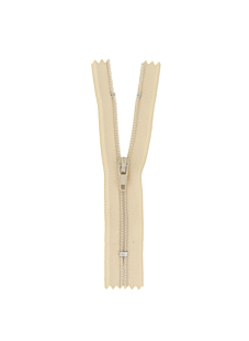 Fermeture nylon non séparable beige clair, 35 cm