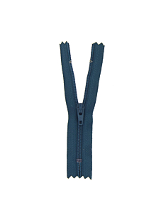 Fermeture nylon non séparable bleu canard, 15 cm