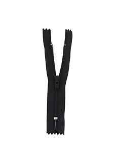 Fermeture nylon non séparable noir, 30 cm