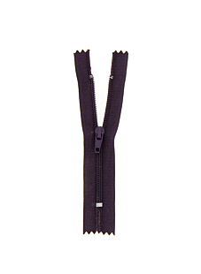 Fermeture nylon non séparable violet, 15 cm