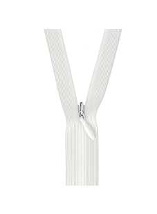 Fermeture invisible non séparable, réglable blanc, 22 cm