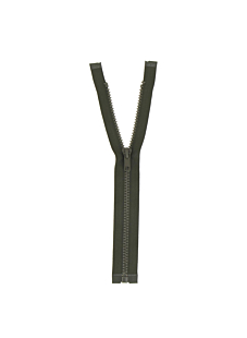 Fermeture injectée n°5 séparable kaki, 25 cm