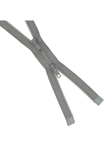 Fermeture injectée n°5 double curseur séparable gris, 55 cm