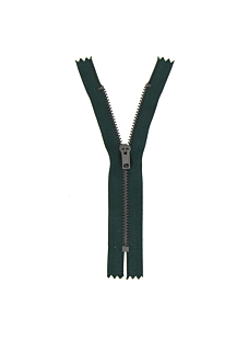 Fermeture spéciale pantalon non séparable vert sapin, 18 cm