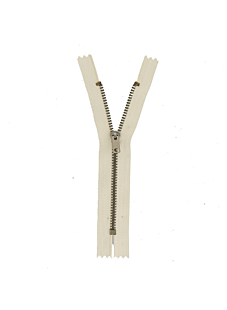 Fermeture spéciale pantalon non séparable écru, 18 cm