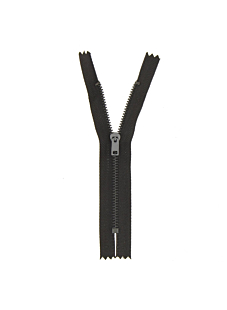 Fermeture spéciale pantalon non séparable marron foncé, 20 cm