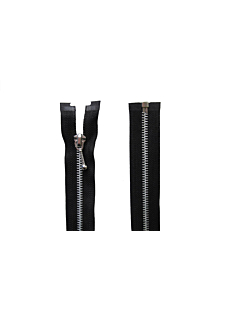 Fermeture alu séparable noir,  25 cm
