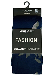 Collant floral 45D Marine