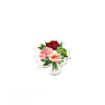 Lot de 6 écussons bouquet de fleurs 45 x 40 mm