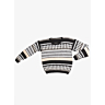 M1051 - M1052 Bonnet tricolore à pompon fourrure et pull jacquard en fiche PDF