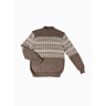 M2646 Pull homme jacquard inca col rond en impression papier